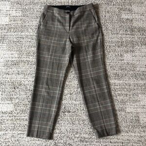 Express Gray Plaid Straight Leg Pants